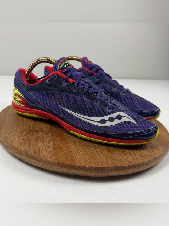 Saucony Kilkenny XC5 Purple with Red and Neon Yellow Accents main image 7